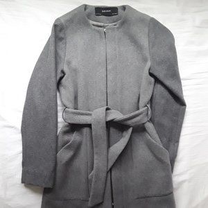 Zara Grey Wool Long Coat